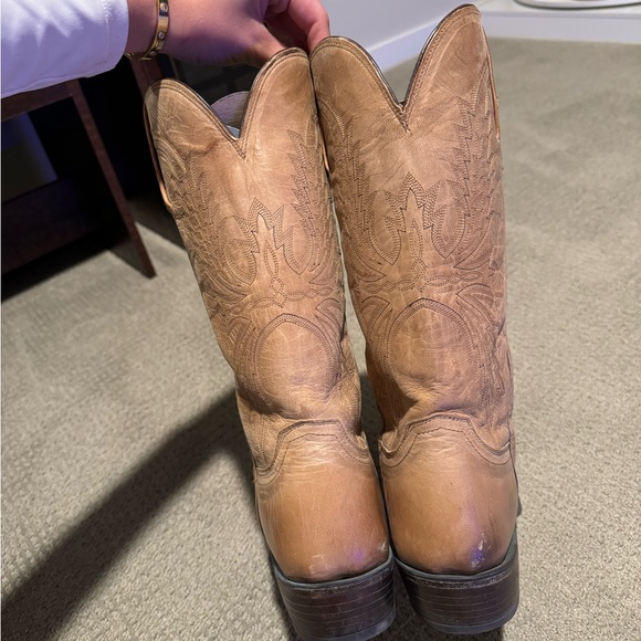 Lucchese Crayton Tan Men’s Cowboy Boots 10.5/D/7+4 - Picture 4 of 9